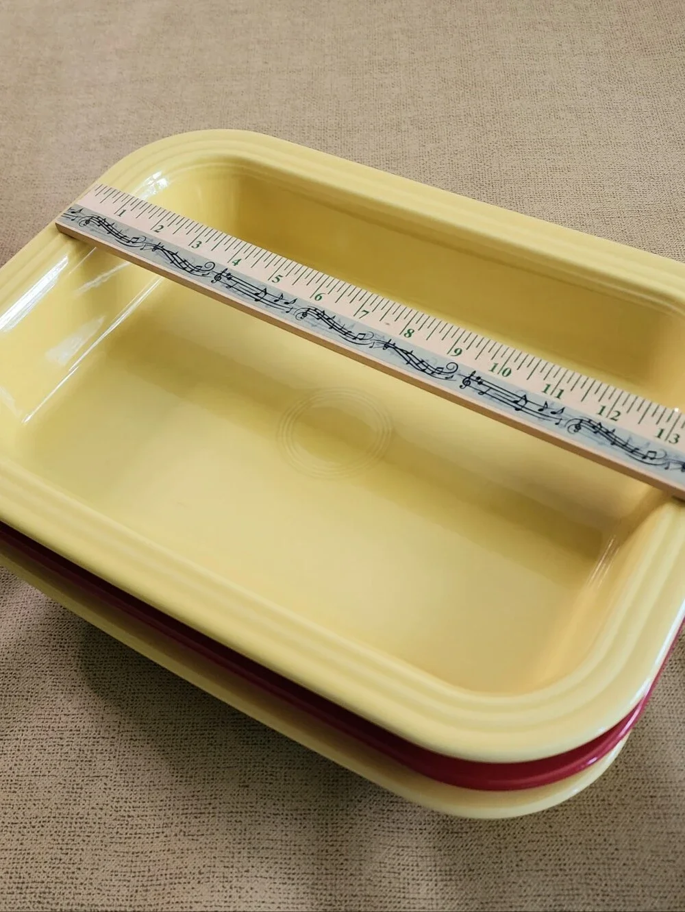 Fiestaware Fiesta Rectangular Baker Yellow Red Bake Dish